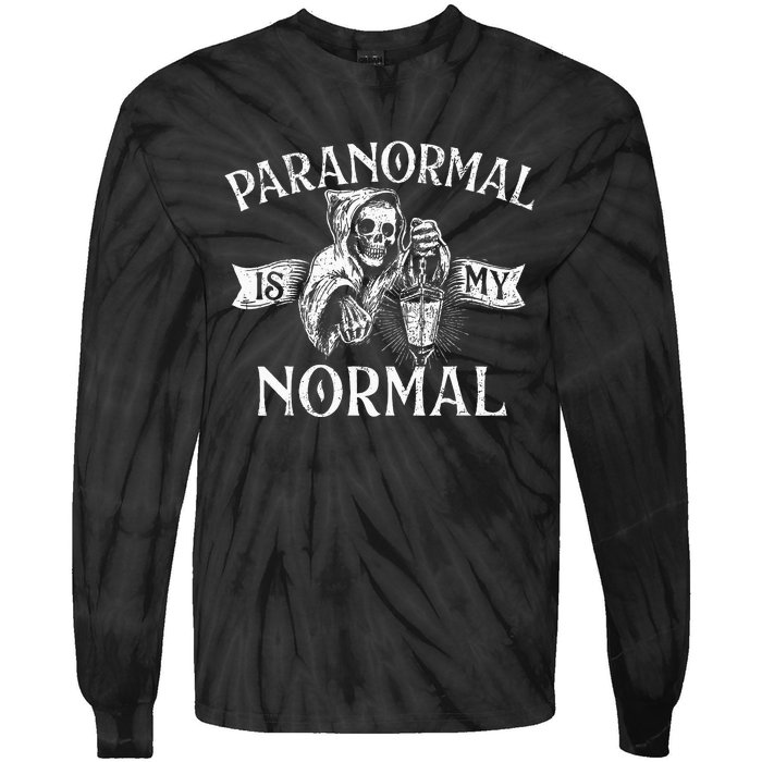 Paranormal Is My Normal Phantom Ghost Hunting Halloween Tie-Dye Long Sleeve Shirt