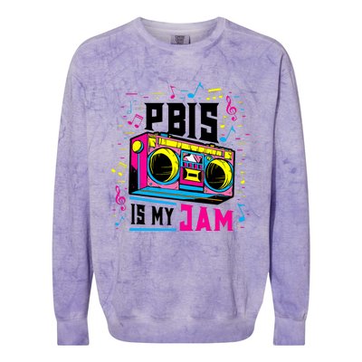 Pbis Is My Jam Positive Behavior Interventions Supports Colorblast Crewneck Sweatshirt