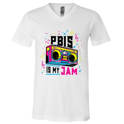 Pbis Is My Jam Positive Behavior Interventions Supports V-Neck T-Shirt