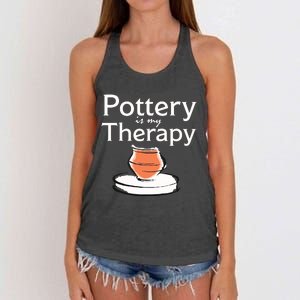 Pottery Is My Therapy Women's Knotted Racerback Tank