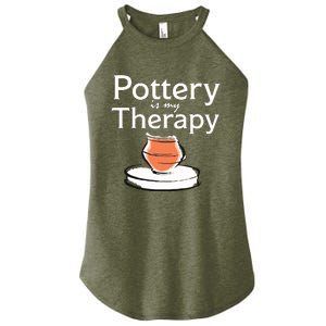 Pottery Is My Therapy Women's Perfect Tri Rocker Tank