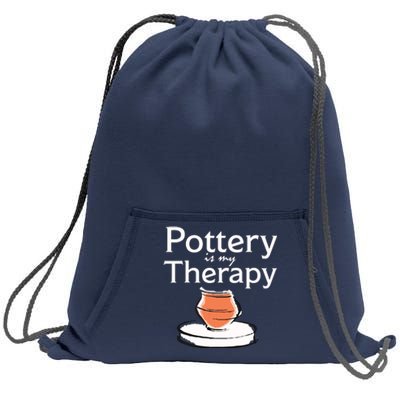 Pottery Is My Therapy Sweatshirt Cinch Pack Bag