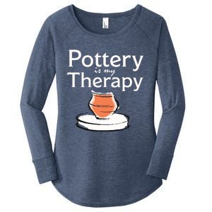 Pottery Is My Therapy Women's Perfect Tri Tunic Long Sleeve Shirt