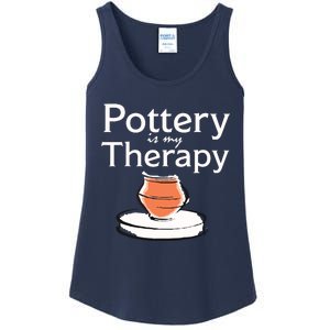 Pottery Is My Therapy Ladies Essential Tank