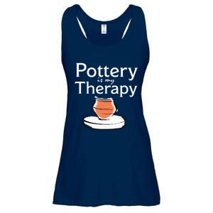 Pottery Is My Therapy Ladies Essential Flowy Tank