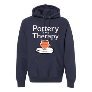 Pottery Is My Therapy Premium Hoodie