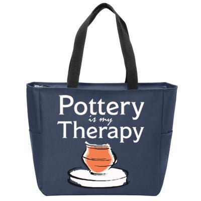 Pottery Is My Therapy Zip Tote Bag