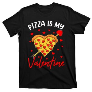 Pizza Is My Valentine Funny Valentines Day Heart Shape 2024 T-Shirt