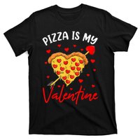 Pizza Is My Valentine Funny Valentines Day Heart Shape 2024 T-Shirt