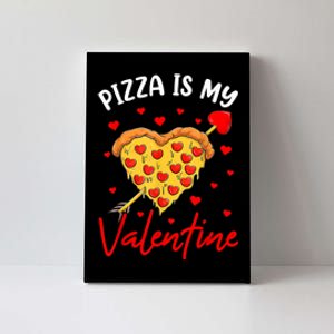 Pizza Is My Valentine Funny Valentines Day Heart Shape 2024 Canvas