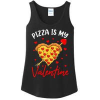 Pizza Is My Valentine Funny Valentines Day Heart Shape 2024 Ladies Essential Tank