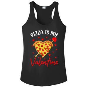 Pizza Is My Valentine Funny Valentines Day Heart Shape 2024 Ladies PosiCharge Competitor Racerback Tank