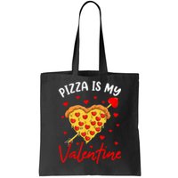 Pizza Is My Valentine Funny Valentines Day Heart Shape 2024 Tote Bag