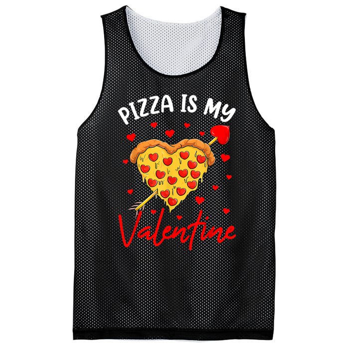 Pizza Is My Valentine Funny Valentines Day Heart Shape 2024 Mesh Reversible Basketball Jersey Tank