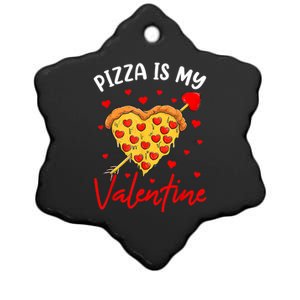 Pizza Is My Valentine Funny Valentines Day Heart Shape 2024 Ceramic Star Ornament