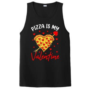 Pizza Is My Valentine Funny Valentines Day Heart Shape 2024 PosiCharge Competitor Tank