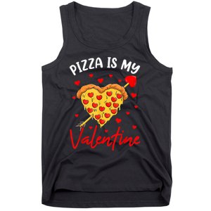 Pizza Is My Valentine Funny Valentines Day Heart Shape 2024 Tank Top