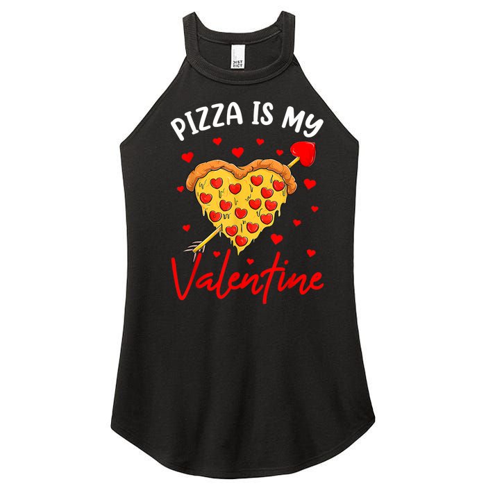 Pizza Is My Valentine Funny Valentines Day Heart Shape 2024 Women's Perfect Tri Rocker Tank