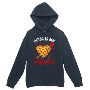 Pizza Is My Valentine Funny Valentines Day Heart Shape 2024 Urban Pullover Hoodie