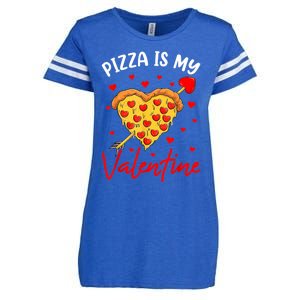 Pizza Is My Valentine Funny Valentines Day Heart Shape 2024 Enza Ladies Jersey Football T-Shirt