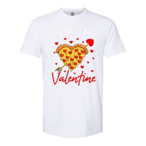 Pizza Is My Valentine Funny Valentines Day Heart Shape 2024 Softstyle CVC T-Shirt