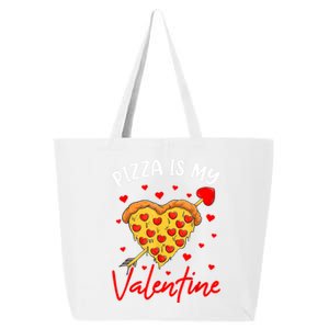 Pizza Is My Valentine Funny Valentines Day Heart Shape 2024 25L Jumbo Tote