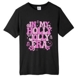 Pink In My Holly Xmas Jolly Era Groovy Retro Christmas Cute Gift Tall Fusion ChromaSoft Performance T-Shirt