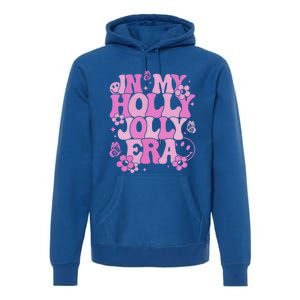 Pink In My Holly Xmas Jolly Era Groovy Retro Christmas Cute Gift Premium Hoodie