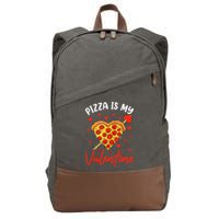 Pizza Is My Valentine Funny Valentines Day Matching Boy Girl Cotton Canvas Backpack