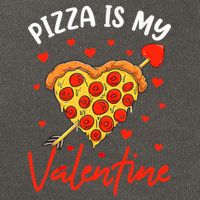 Pizza Is My Valentine Funny Valentines Day Matching Boy Girl Cotton Canvas Backpack