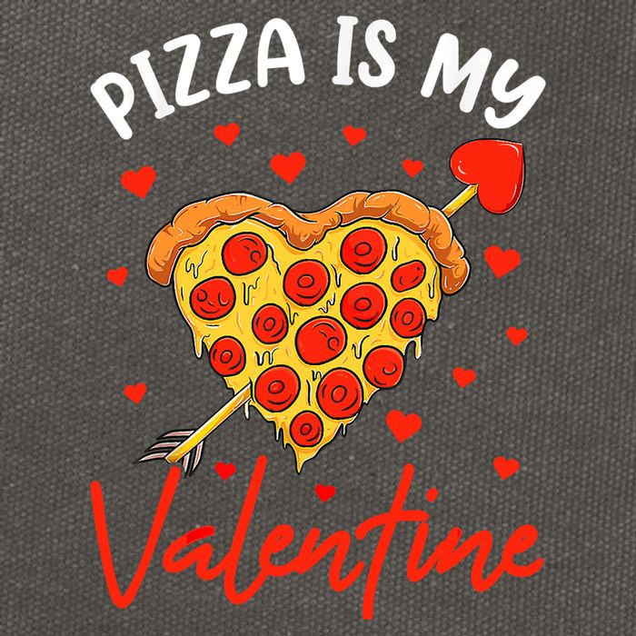 Pizza Is My Valentine Funny Valentines Day Matching Boy Girl Cotton Canvas Backpack
