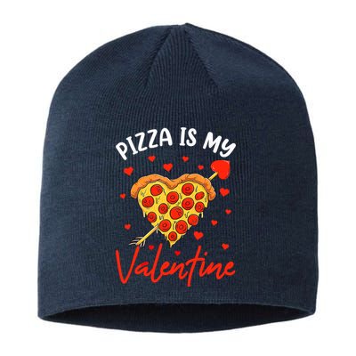 Pizza Is My Valentine Funny Valentines Day Matching Boy Girl Sustainable Beanie