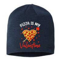Pizza Is My Valentine Funny Valentines Day Matching Boy Girl Sustainable Beanie