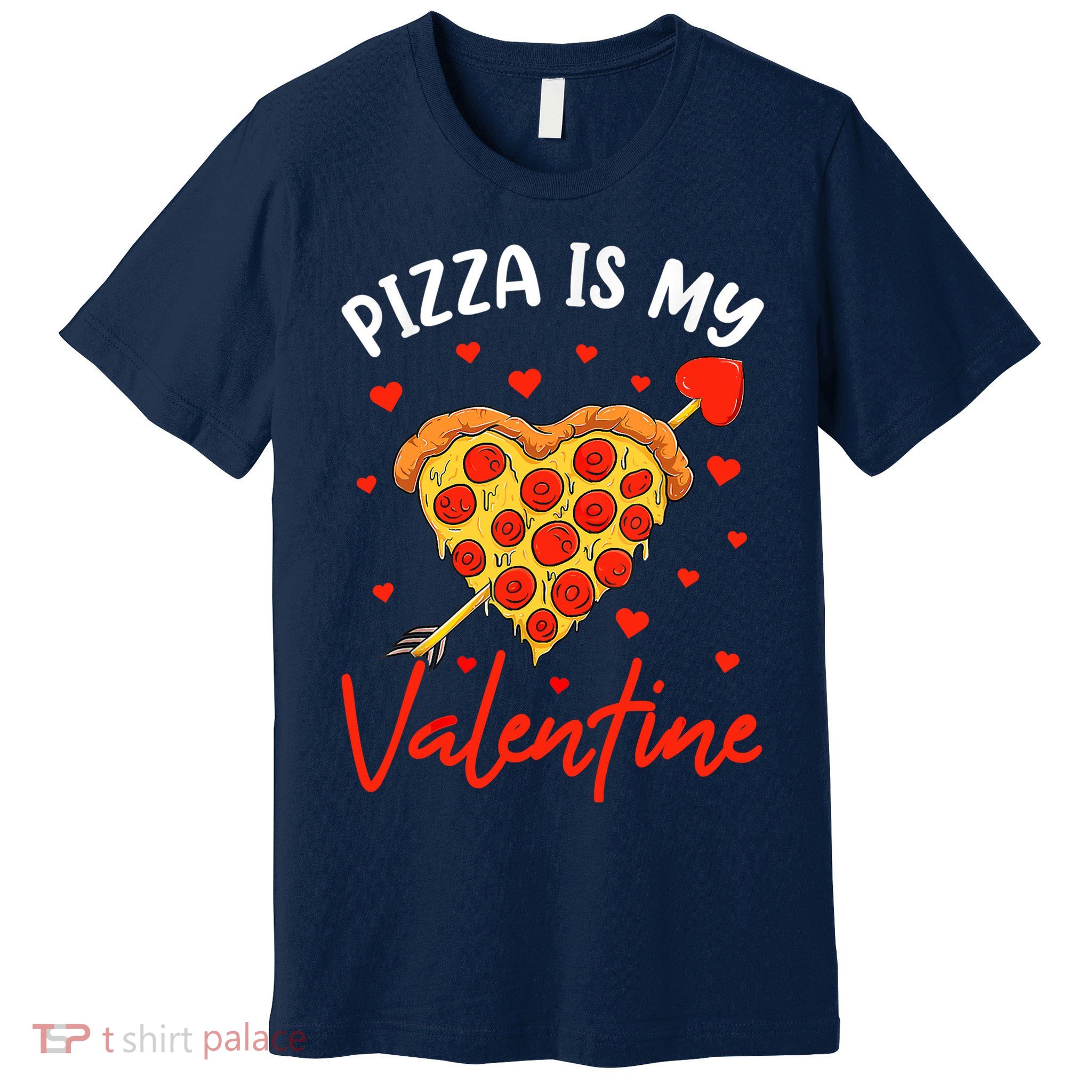 Pizza Is My Valentine Funny Valentines Day Matching Boy Girl Premium T-Shirt