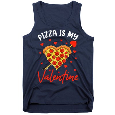 Pizza Is My Valentine Funny Valentines Day Matching Boy Girl Tank Top