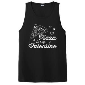 Pizza Is My Valentine Funny Anti Valentine's Day Foodie Premium PosiCharge Competitor Tank