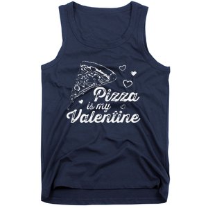 Pizza Is My Valentine Funny Anti Valentine's Day Foodie Premium Tank Top