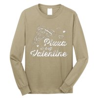 Pizza Is My Valentine Funny Anti Valentine's Day Foodie Premium Long Sleeve Shirt