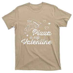 Pizza Is My Valentine Funny Anti Valentine's Day Foodie Premium T-Shirt