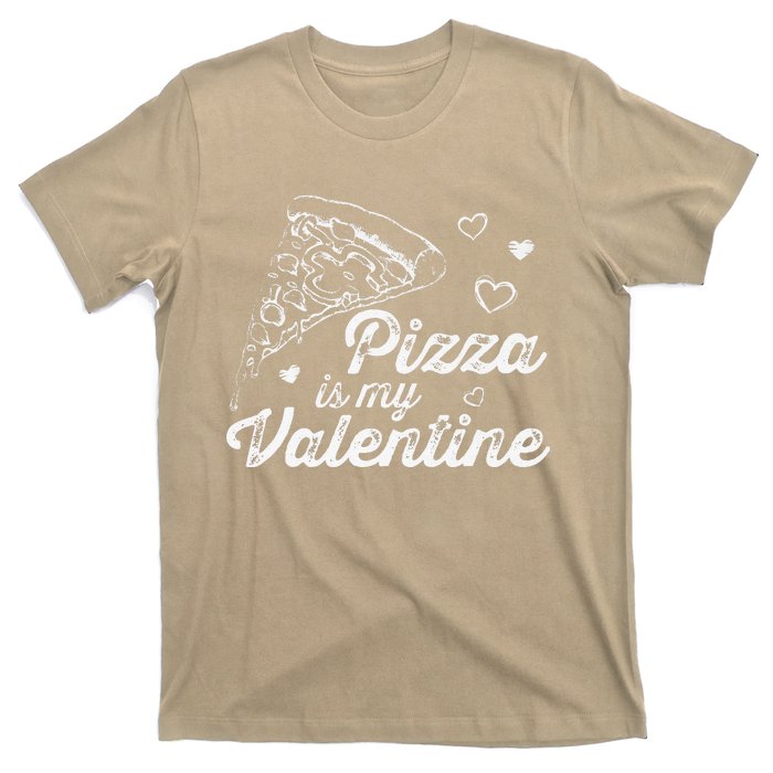 Pizza Is My Valentine Funny Anti Valentine's Day Foodie Premium T-Shirt