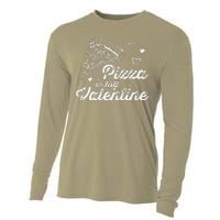 Pizza Is My Valentine Funny Anti Valentine's Day Foodie Premium Cooling Performance Long Sleeve Crew