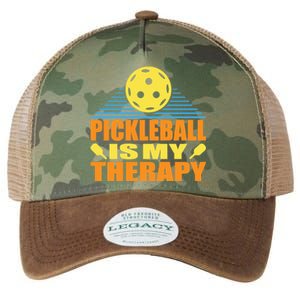 Pickleball Is My Therapy Funny Pickleball Legacy Tie Dye Trucker Hat