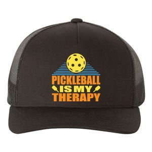 Pickleball Is My Therapy Funny Pickleball Yupoong Adult 5-Panel Trucker Hat