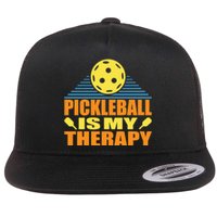 Pickleball Is My Therapy Funny Pickleball Flat Bill Trucker Hat