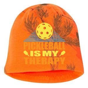 Pickleball Is My Therapy Funny Pickleball Kati - Camo Knit Beanie