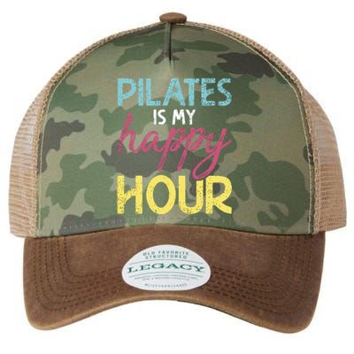 Pilates Is My Happy Hour Workout Gym Gift And Cool Gift Legacy Tie Dye Trucker Hat