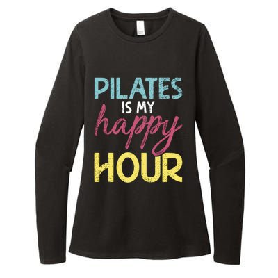 Pilates Is My Happy Hour Workout Gym Gift And Cool Gift Womens CVC Long Sleeve Shirt