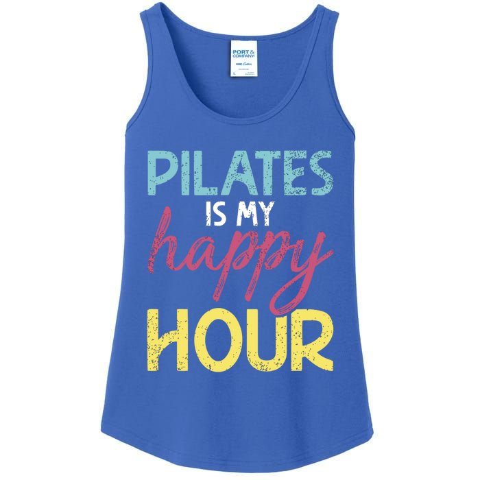 Pilates Is My Happy Hour Workout Gym Gift And Cool Gift Ladies Essential Tank