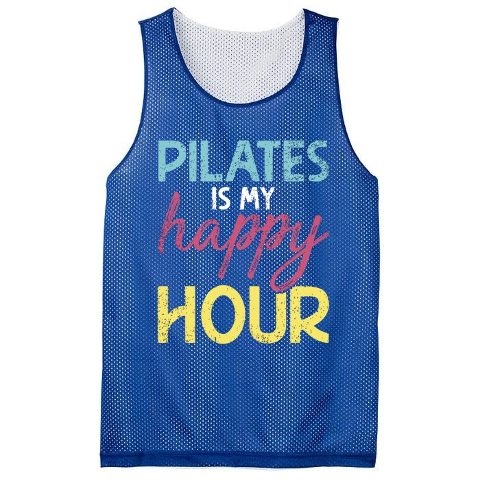 Pilates Is My Happy Hour Workout Gym Gift And Cool Gift Mesh Reversible Basketball Jersey Tank