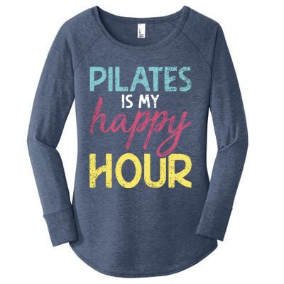 Pilates Is My Happy Hour Workout Gym Gift And Cool Gift Women's Perfect Tri Tunic Long Sleeve Shirt